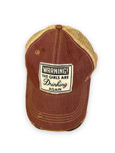 Load image into Gallery viewer, Warning The Girls Are Drinking Again Trucker Baseball Cap
