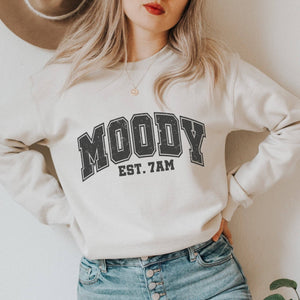 Varsity Moody EST 7:00AM Crewneck Sweatshirt