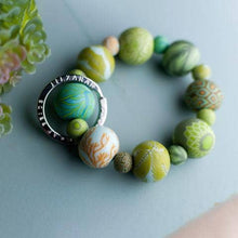 Load image into Gallery viewer, Botanical Green Wrist Keychain
