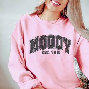 Varsity Moody EST 7:00AM Crewneck Sweatshirt