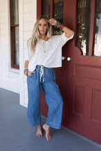 Load image into Gallery viewer, So Comfy Wide Leg Cropped Pant - Denim
