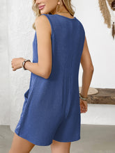 Load image into Gallery viewer, Pocketed Round Neck Sleeveless Romper
