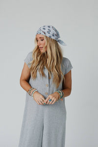 Davina Wide Leg Jumpsuit - Heather Gray